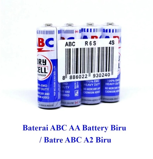 [391030] Baterai Abc A2 Biru/4Pcs/6/72